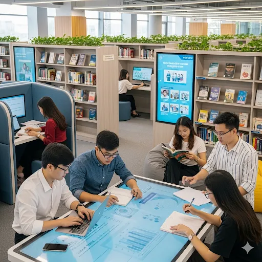 Thư viện 4.0: Quản lý hiện đại với RFID và tự phục vụ